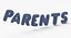 Foil Balloon Words Parents to be Gold