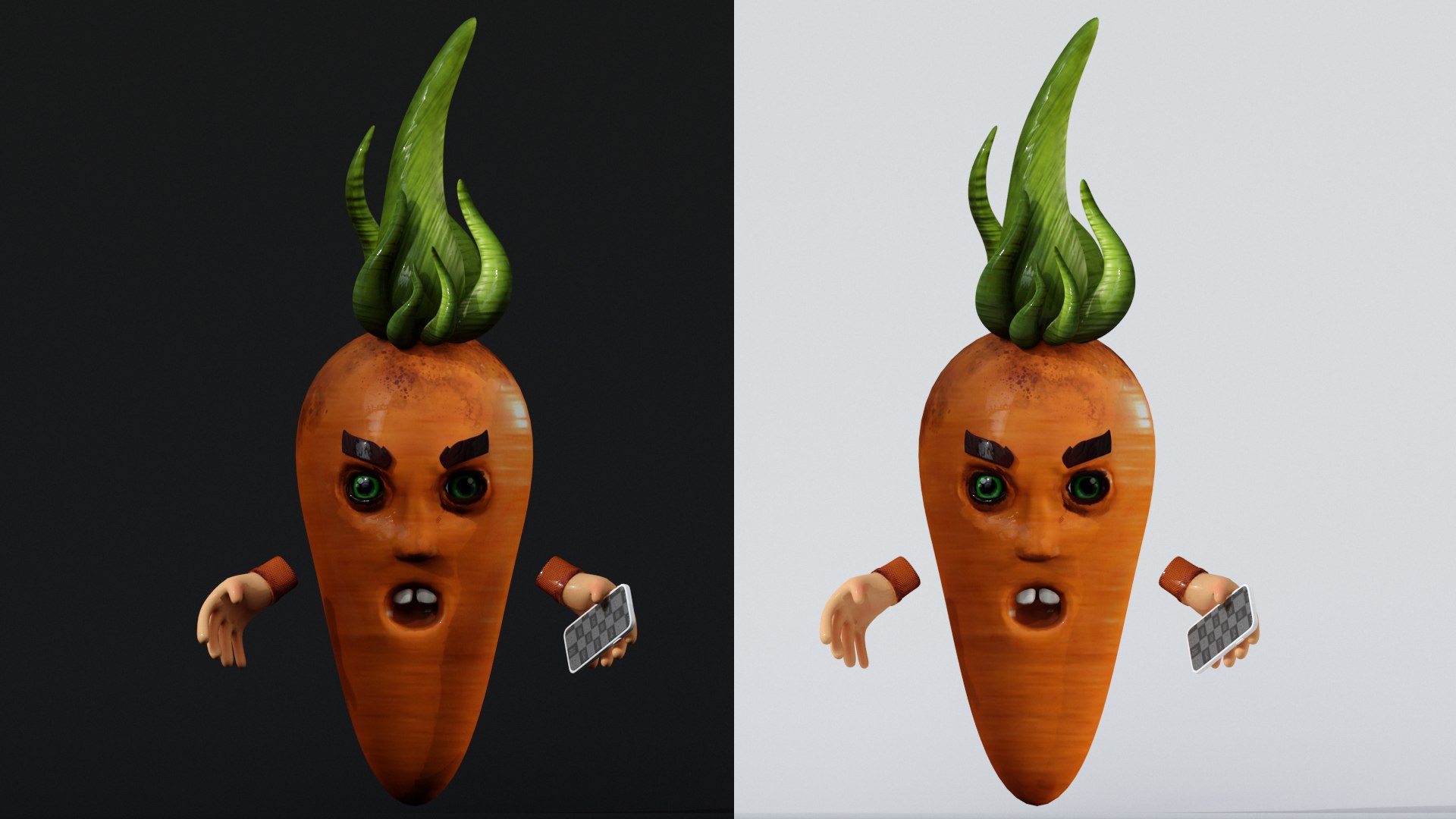 3D Evil Carrot - TurboSquid 1918357