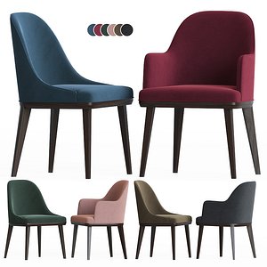 3D domkapa binoche dining armchair model