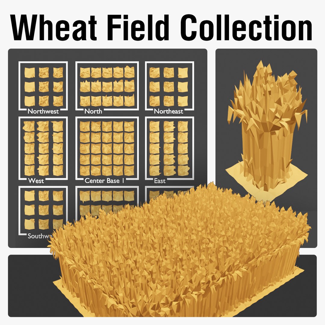 Wheat Field Set 3D Model - TurboSquid 1895073