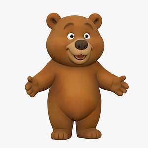 High-Quality Realistic Cute Cartoon Bear