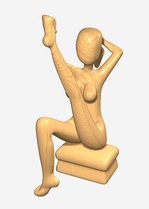 3ds max women statuette