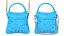 3D model Lovely Heart Embellished Handbag Blue