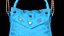 3D model Lovely Heart Embellished Handbag Blue