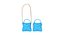 3D model Lovely Heart Embellished Handbag Blue