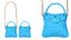 3D model Lovely Heart Embellished Handbag Blue