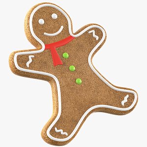 Detailed Gingerbread Man Cookie