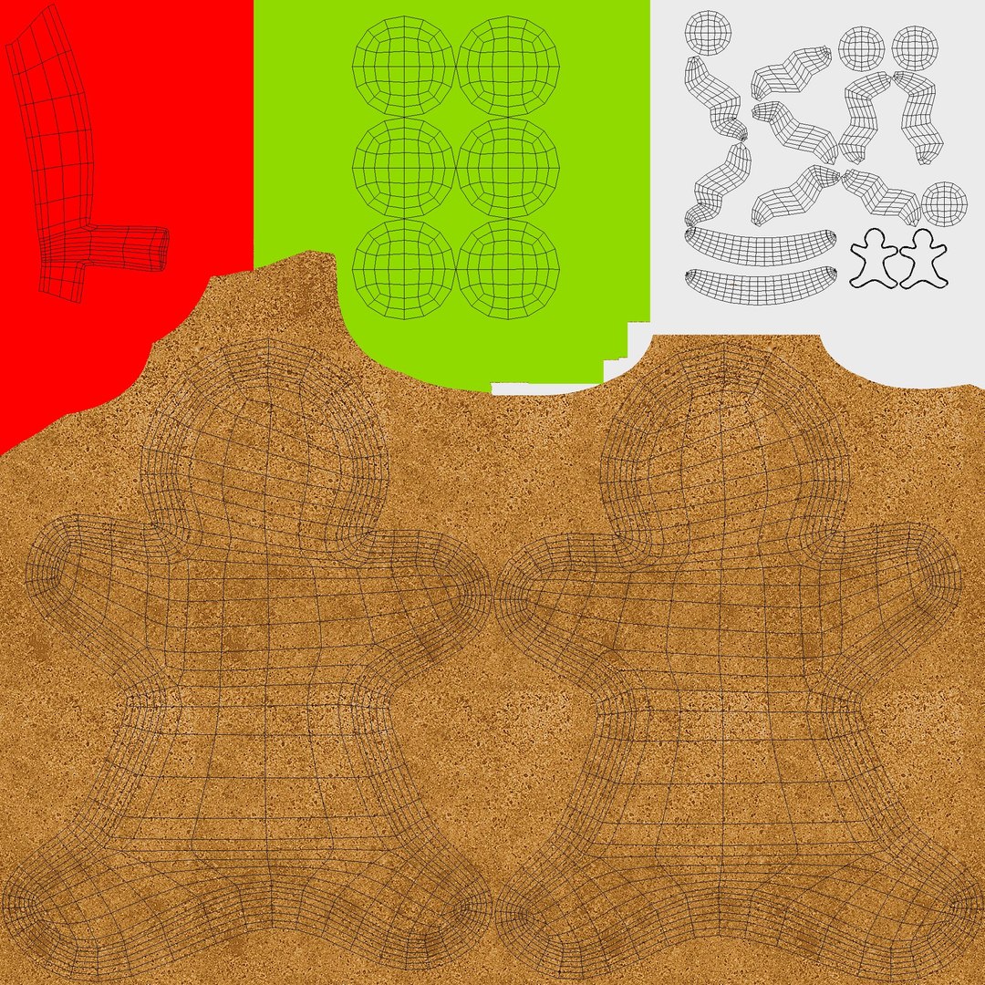 3D Detailed Gingerbread Man Cookie Model - TurboSquid 2155781