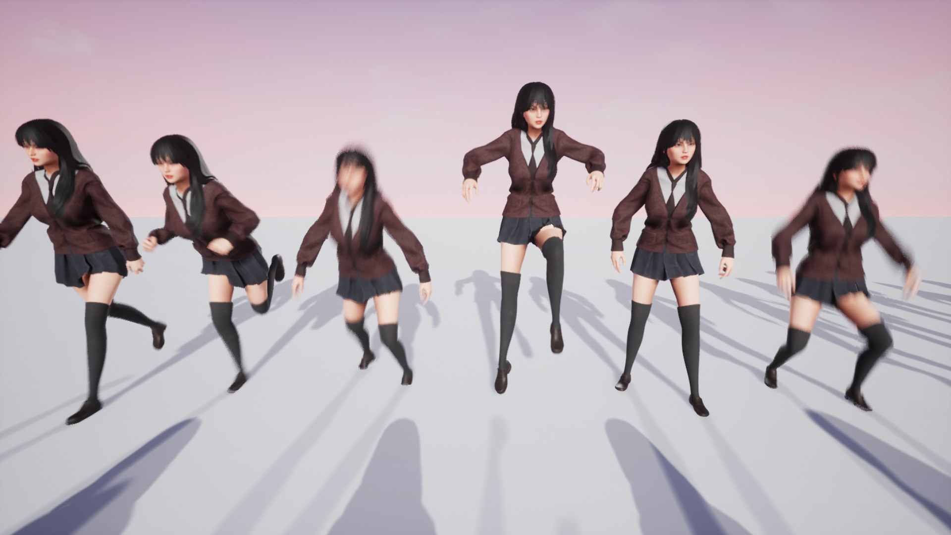 School Girls - SRF Series Female Modular Characters 3D Model ...