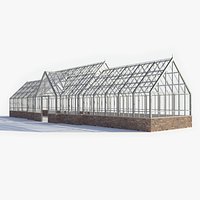 Glasshouse greenhouse hothouse 3D model