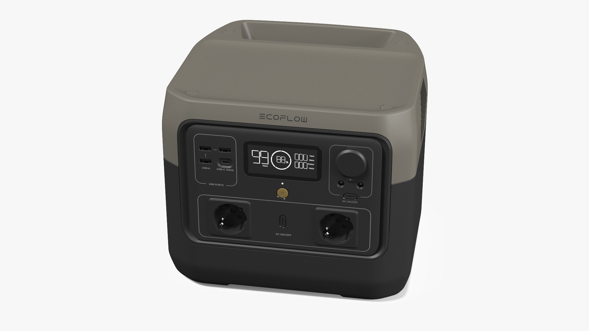 EcoFlow River 2 Pro Portable Power Station 3D model preview