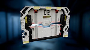 Scifi Space base Door 3D model PBR 3D model