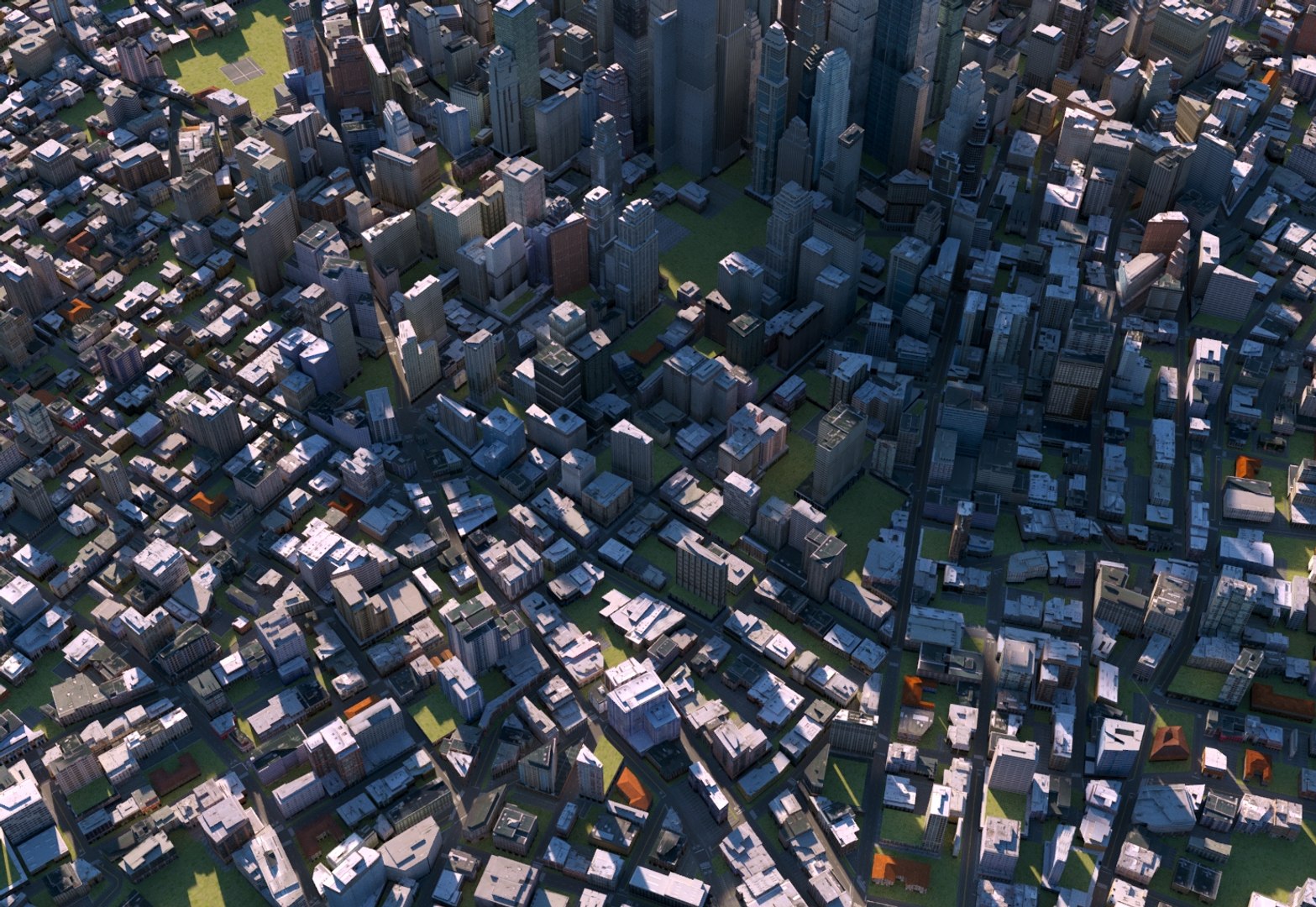 Town City Cityscape 3D Model - TurboSquid 1496624