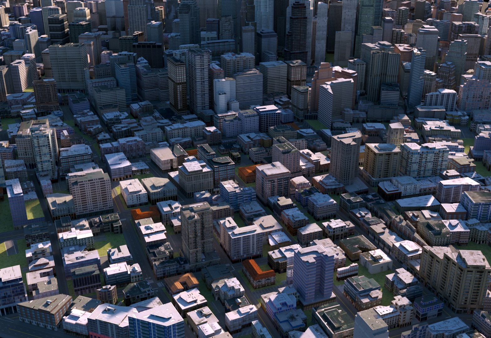Town City Cityscape 3D Model - TurboSquid 1496624