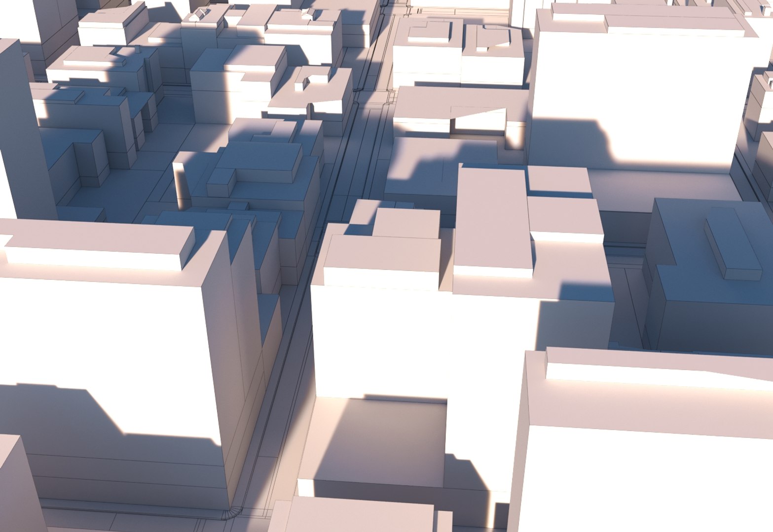 Town City Cityscape 3D Model - TurboSquid 1496624
