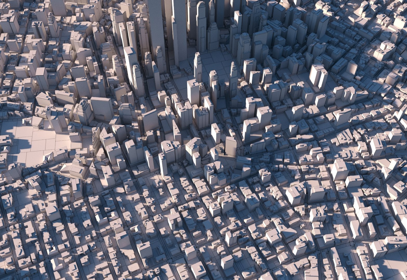 Town City Cityscape 3D Model - TurboSquid 1496624