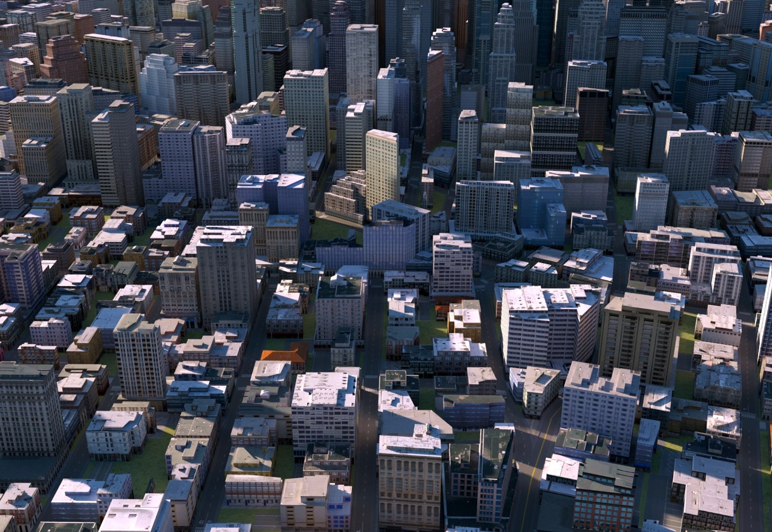 Town City Cityscape 3D Model - TurboSquid 1496624