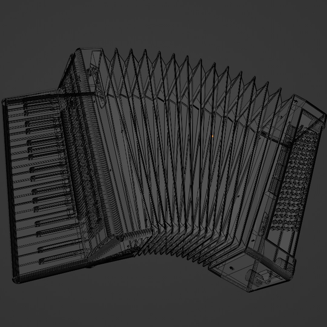 Accordion Harmonika Akkordeon 3D model TurboSquid 2150637
