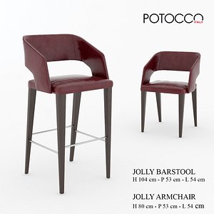 jolly barstool armchair 3ds