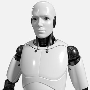 Male Cyborg Rigged 3D model