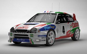 toyota corolla wrc rally 3d obj