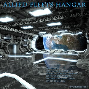 hangar allied fleets 3d model