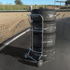 Trolley with Tire heating blankets 1 3D model