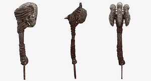 fantasy tribal weapons - 3d max