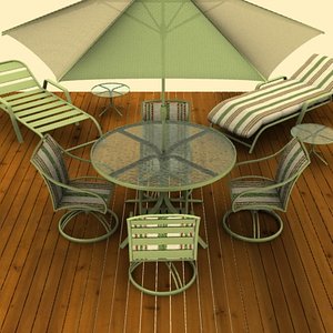 3D Patio Furniture Model