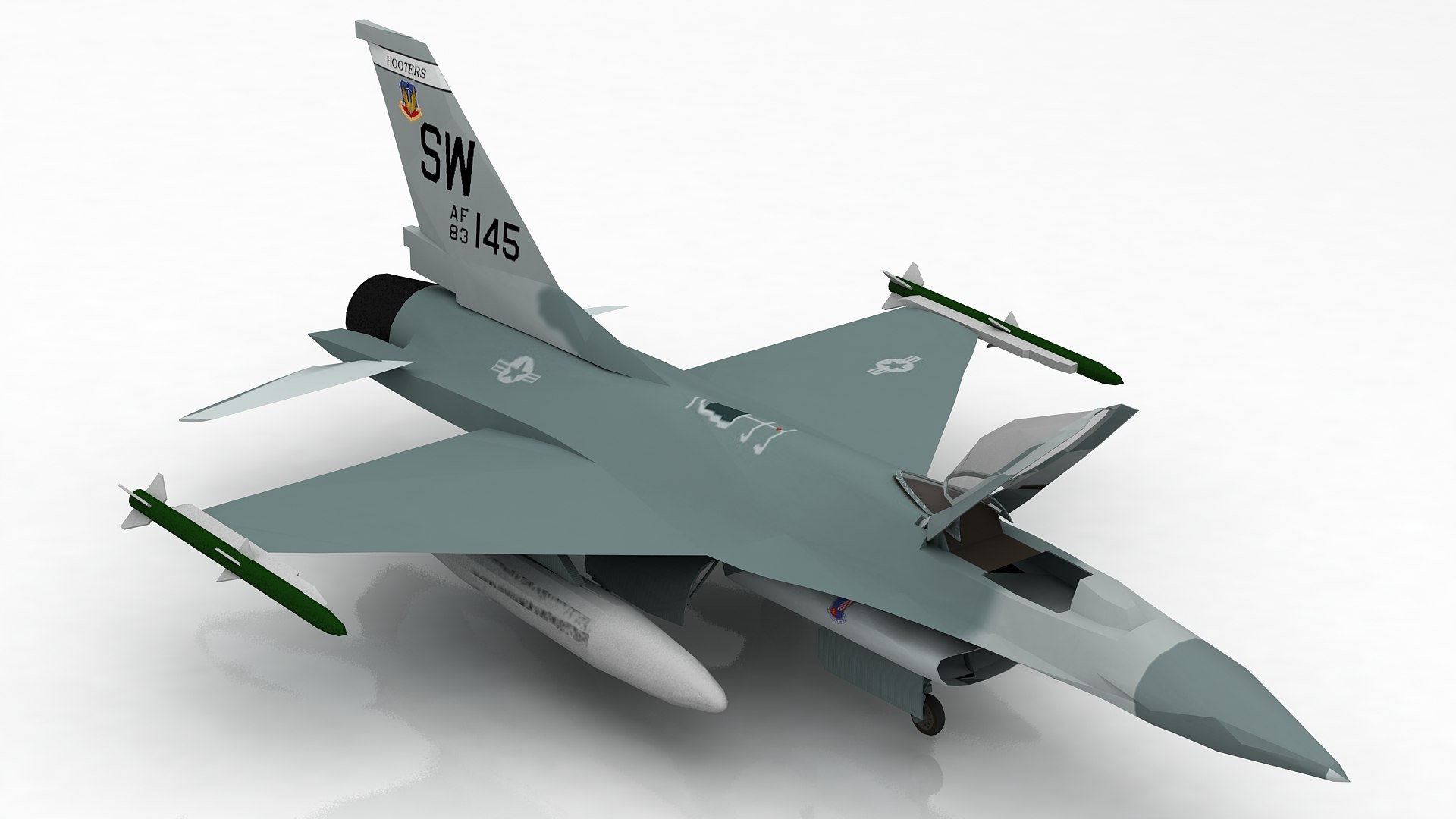 F-16 3D Model - TurboSquid 1764905