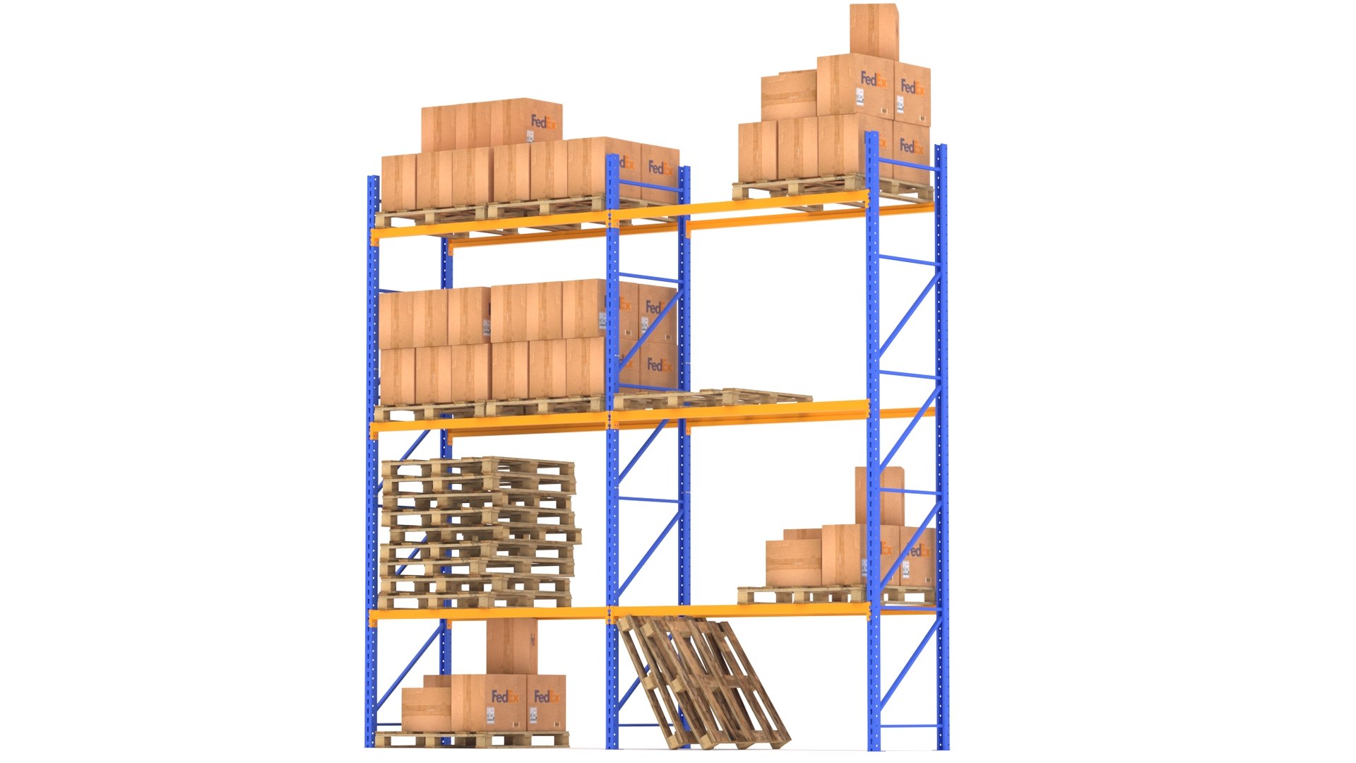 3D Fedex Warehouse Rack Model - TurboSquid 1862365