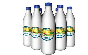 3D milchflasche milk bottle model