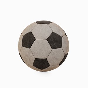 Old Leather Soccer Ball 04 3D model