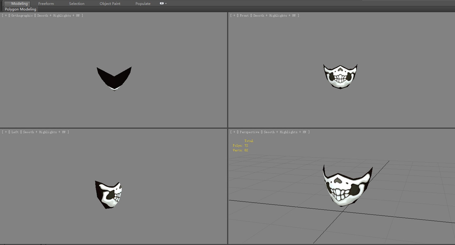 3D Skeleton mask - halloween Low-poly 3D model - TurboSquid 1963975