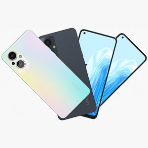 OPPO Reno 7-8 Lite 5G Black and Silver