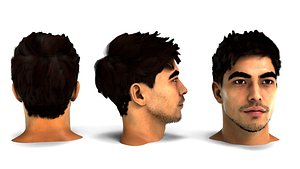 Realistic Man Head Clean Topology 3D Model