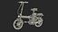 Foldable E-Bicycle Red Rigged for Cinema 4D