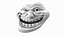 3D Trollface White