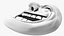 3D Trollface White