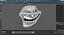 3D Trollface White