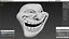 3D Trollface White
