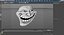 3D Trollface White
