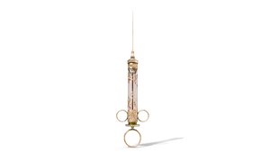 Vintage glass syringe 3D model
