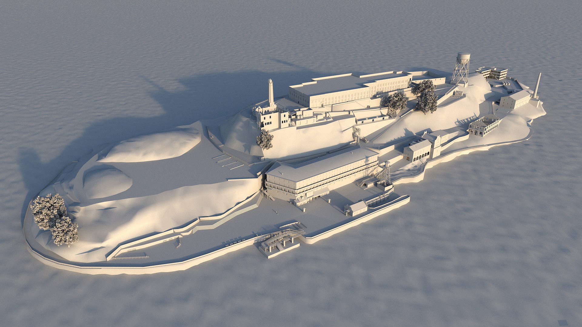 Alcatraz model https://p.turbosquid.com/ts-thumb/9B/vUdeLh/5j/gray01/jpg/1692001540/1920x1080/fit_q87/22f449d3090bdd929fa517ab630afa4440d0ff7d/gray01.jpg