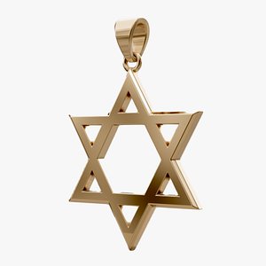 Star of davidStar of David Pendant Jewish Necklace 3D model
