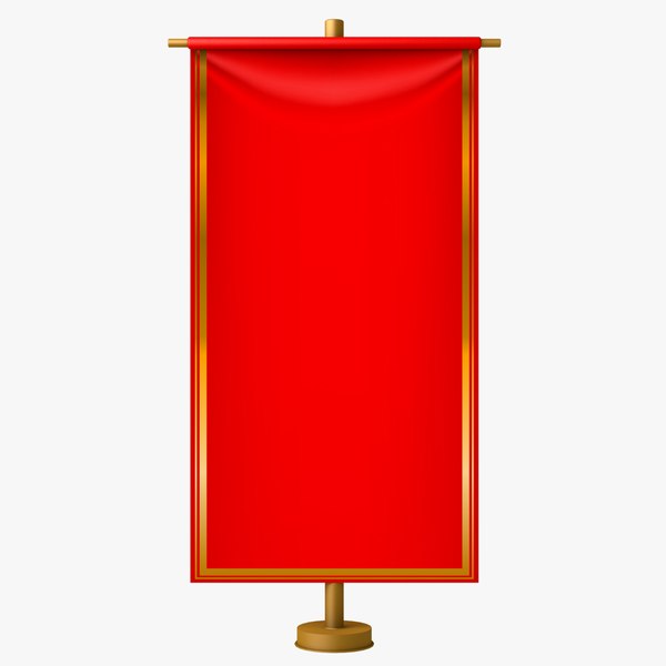 Red Royal Flag model