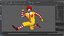 Mascot of McDonalds Jumping Pose