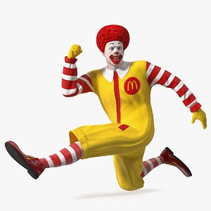 Mascot of McDonalds Jumping Pose