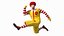 Mascot of McDonalds Jumping Pose