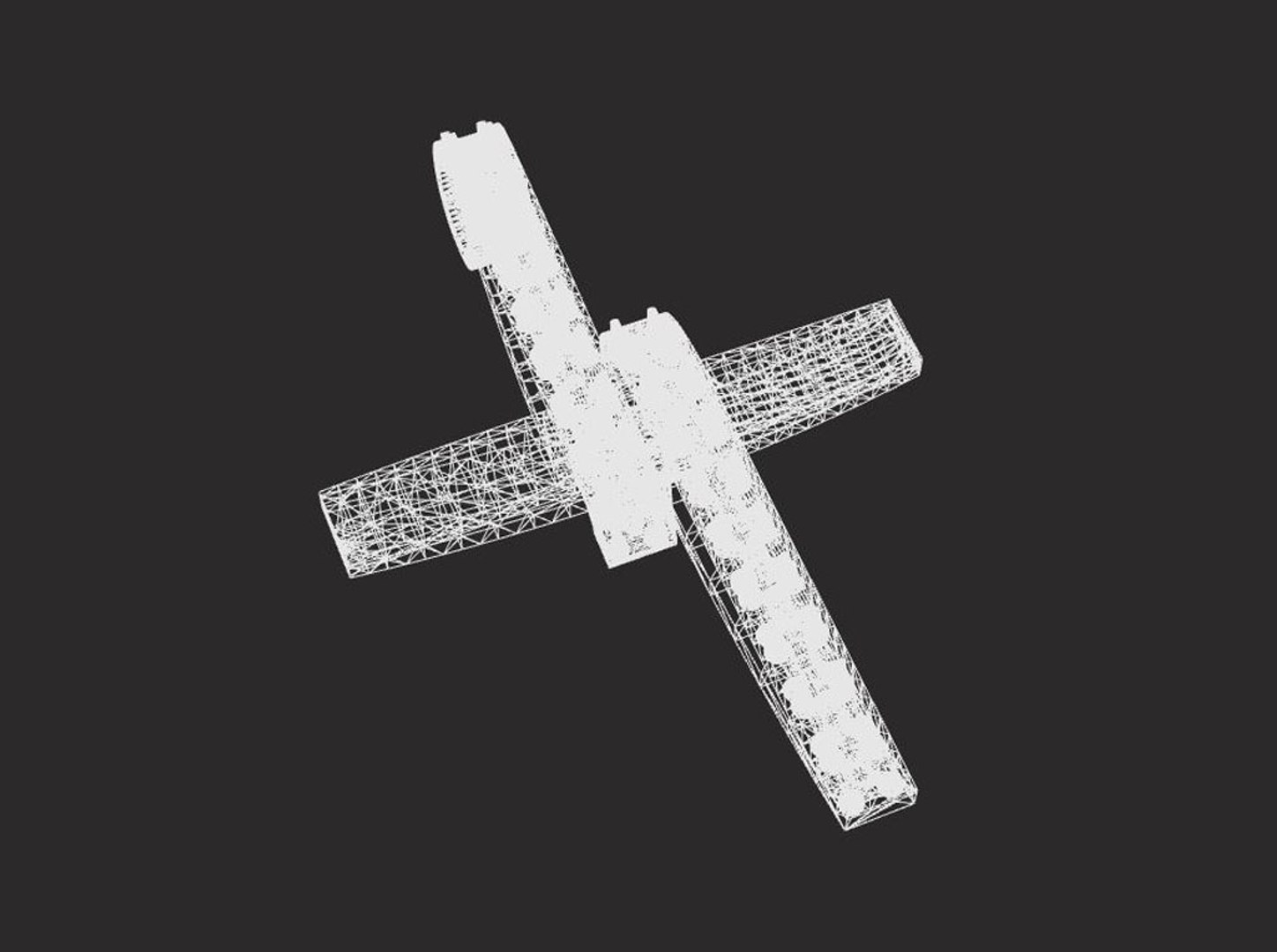 Pendant diamonds cross model TurboSquid 1351688